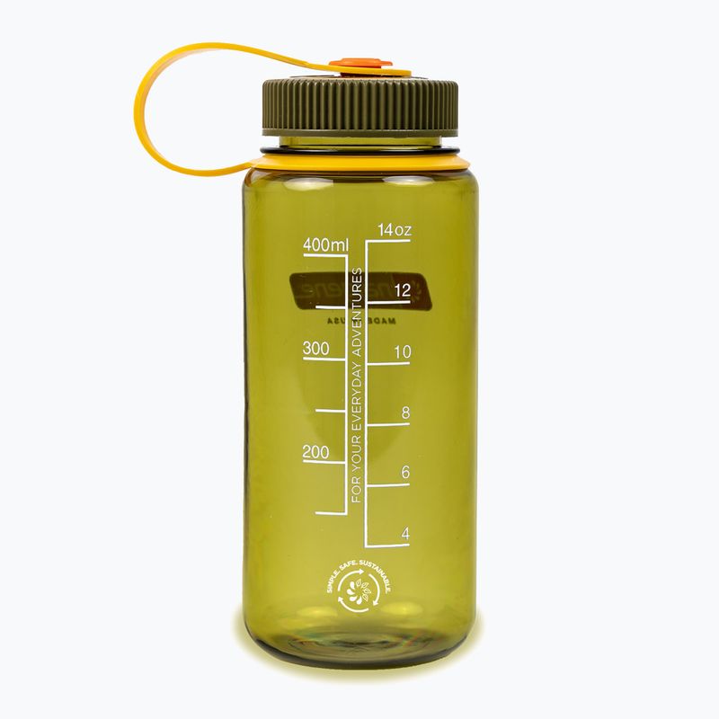 Turistinis butelis Nalgene Wide Mouth Sustain 500 ml olive