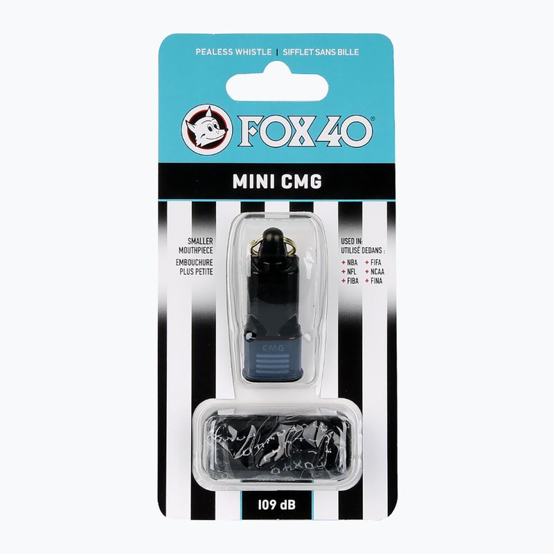 Švilpukas su virvele Fox 40 Mini CMG Official black 2