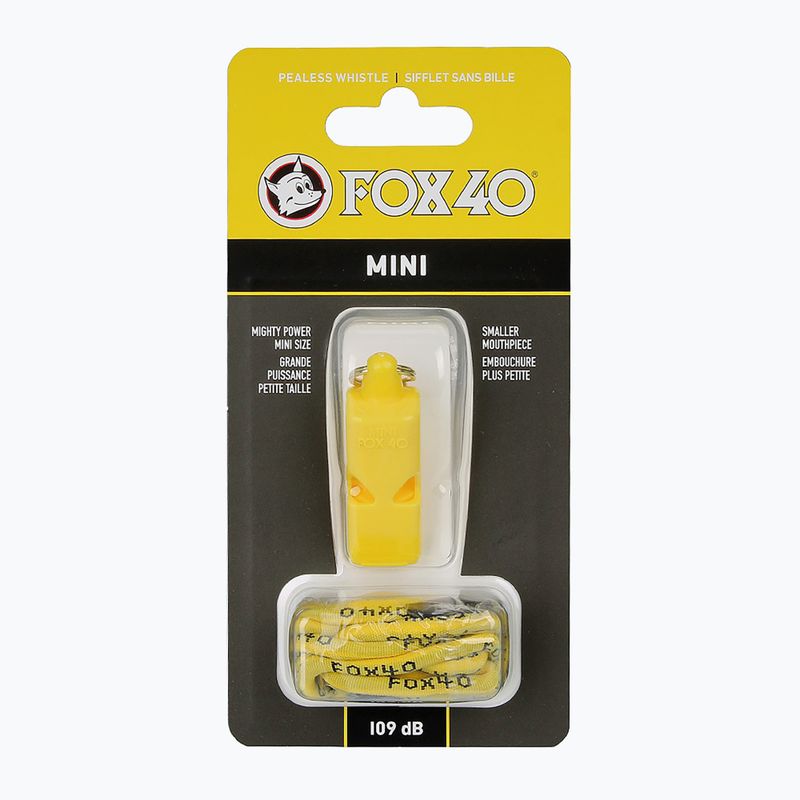 Švilpukas su virvele Fox 40 Mini Safety yellow 2
