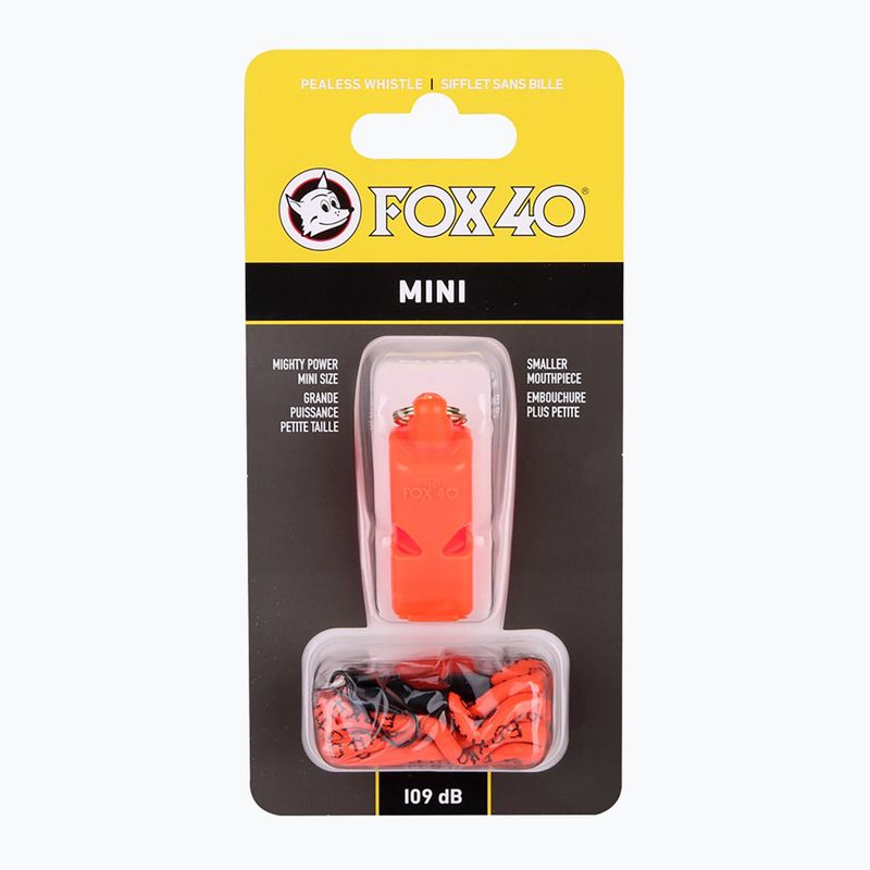 Švilpukas su virvele Fox 40 Mini Safety orange 2