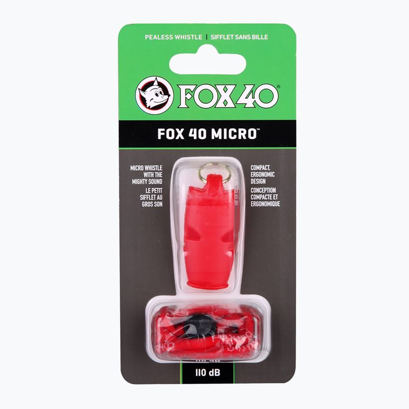 Švilpukas su virvele Fox 40 Micro Safety red 2