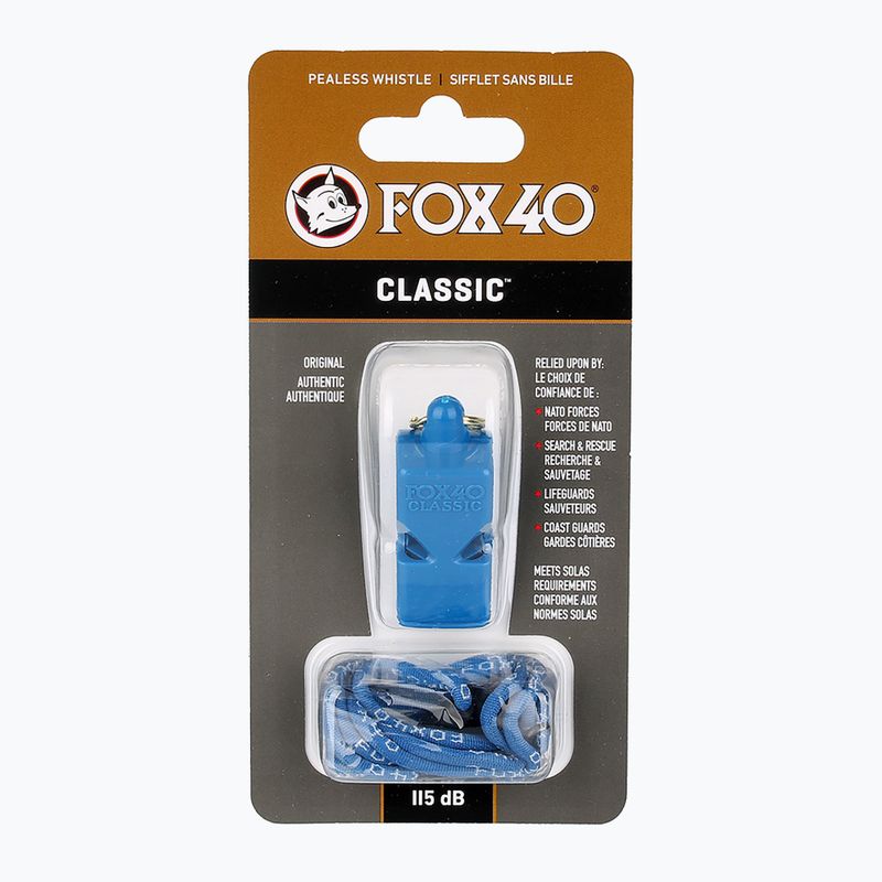 Švilpukas su virvele Fox 40 Classic Safety blue 2