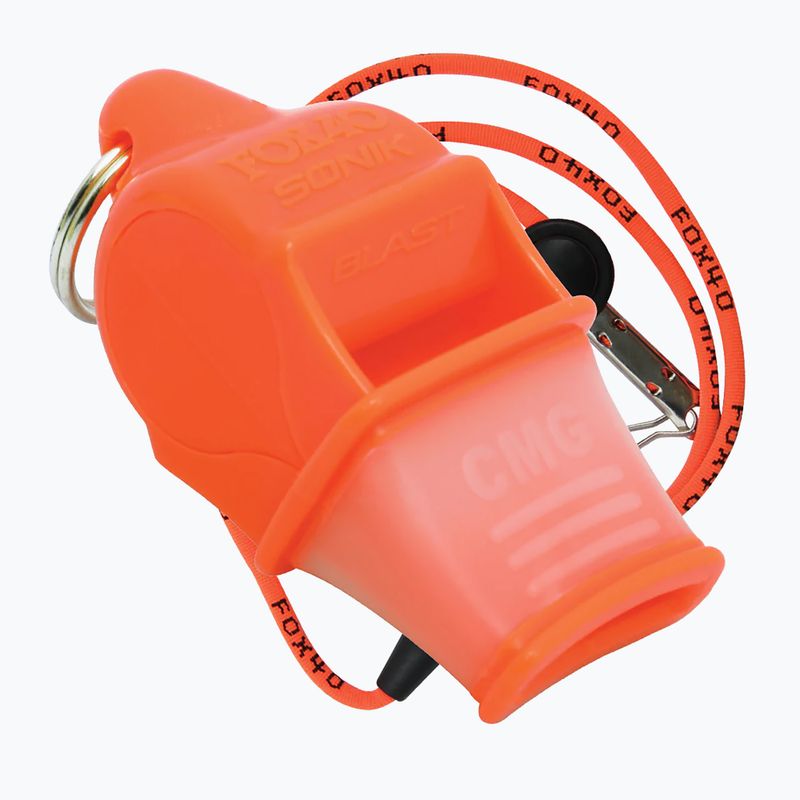 Švilpukas su styga Fox 40 Sonik Blast CMG oranžinis 9203