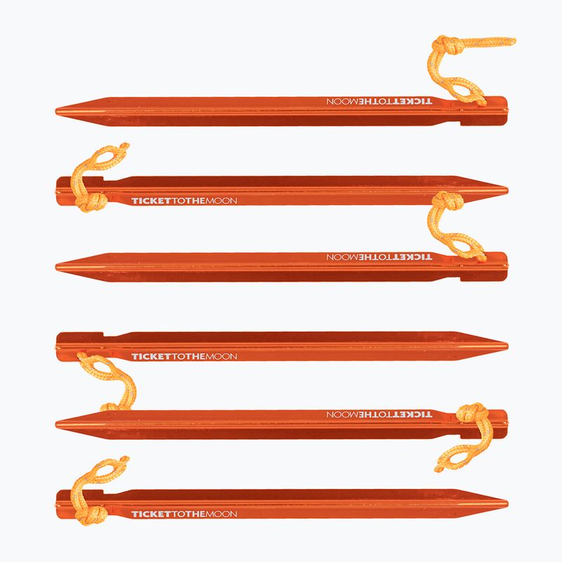 Palapinės kaiščiai Ticket To The Moon Aluminium 6 vnt. orange