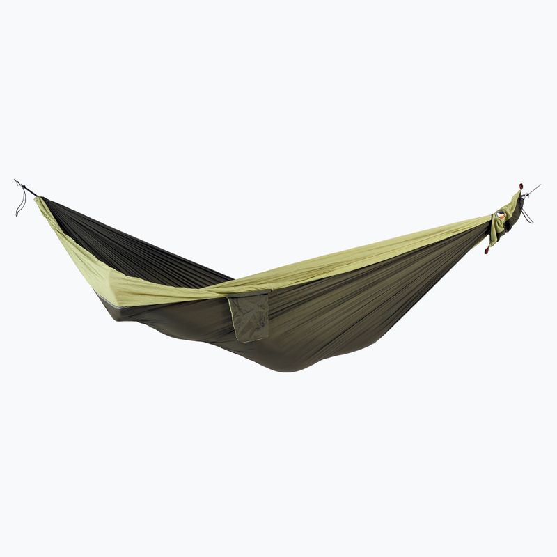 Dviejų asmenų turistinis hamakas Ticket To The Moon Original army green/green apple