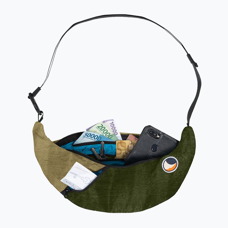 Maža rankinė ant peties Ticket To The Moon Upcycled Sling army green/brown