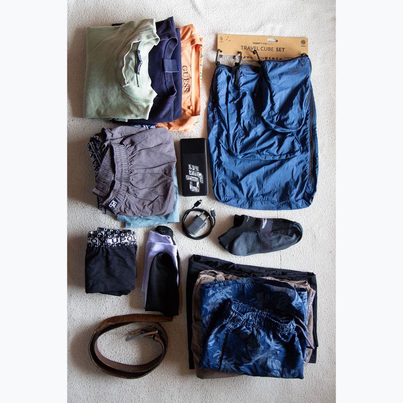 Organizerių rinkinys Ticket To The Moon Travel Cube Set 3 pcs. lightest blue/blue 7