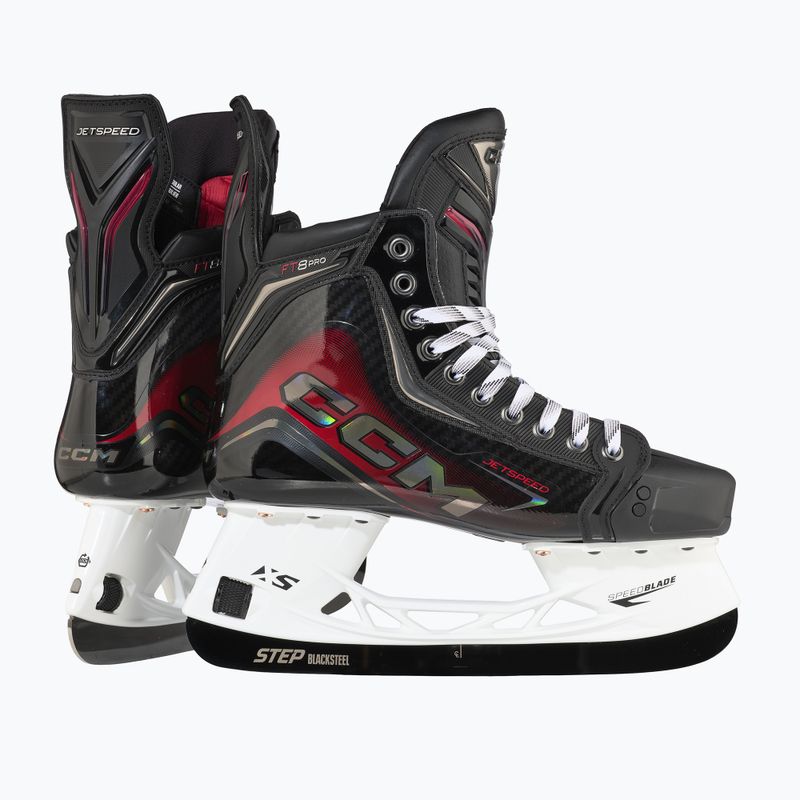 Vyriškos ledo ritulio pačiūžos CCM JetSpeed FT8 Pro SR REGULAR black