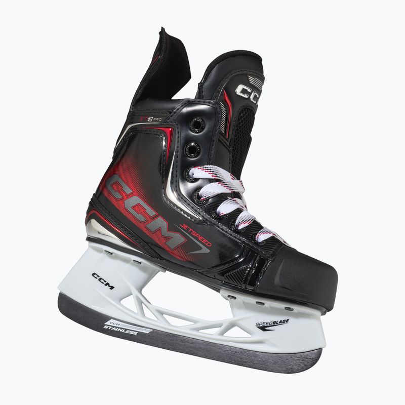 Vaikiškos ledo ritulio pačiūžos CCM JetSpeed FT8 Pro YT REGULAR black 4