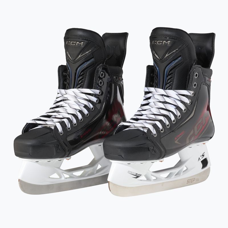 Vaikiškos ledo ritulio pačiūžos CCM JetSpeed FT8 INT TAPERED black 2