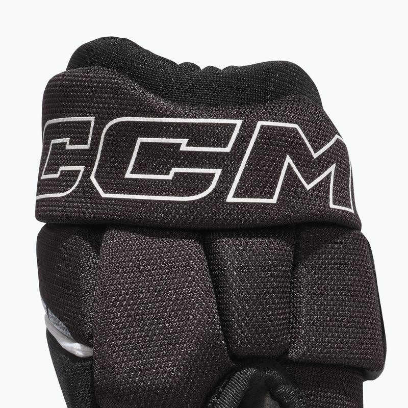 Vaikiškos ledo ritulio pirštinės CCM Next YT Gloves black/white 5
