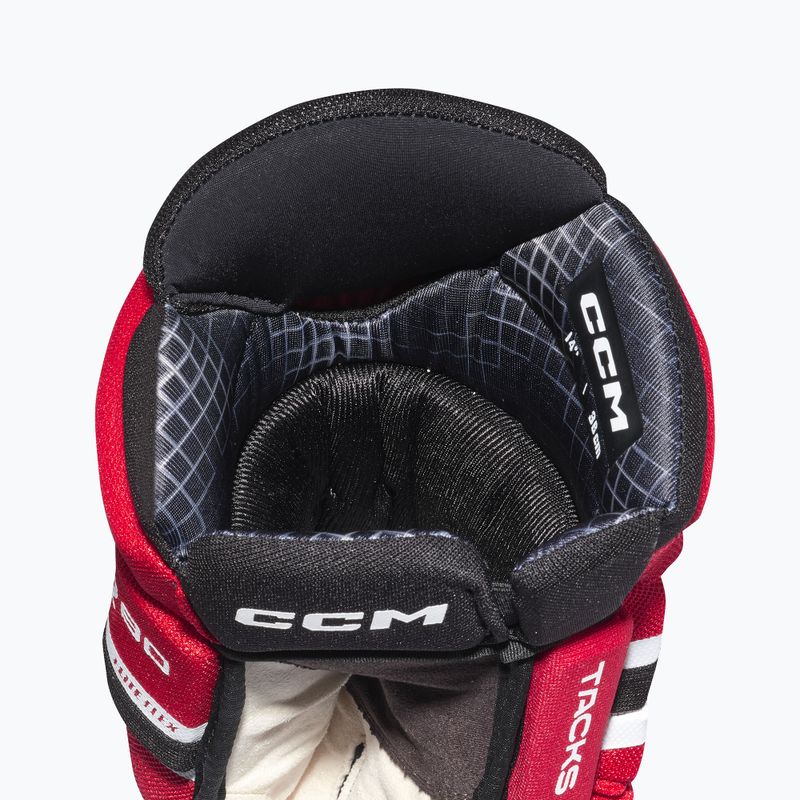 Ledo ritulio pirštinės CCM Tacks XR80 SR Gloves black/red/white 4
