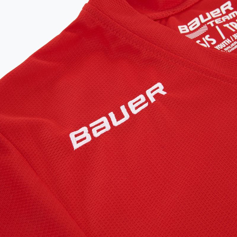 Vaikiški ledo ritulio marškinėliai ilgomis rankovėmis Bauer Flex Practice Jersey Jr red 4