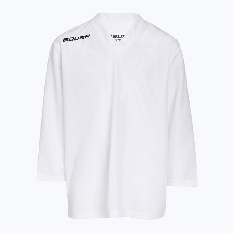 Vaikiški ledo ritulio marškinėliai ilgomis rankovėmis Bauer Flex Practice Jersey Jr white