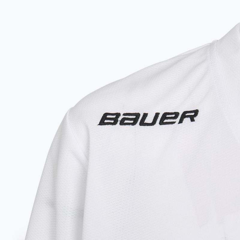 Vaikiški ledo ritulio marškinėliai ilgomis rankovėmis Bauer Flex Practice Jersey Jr white 3