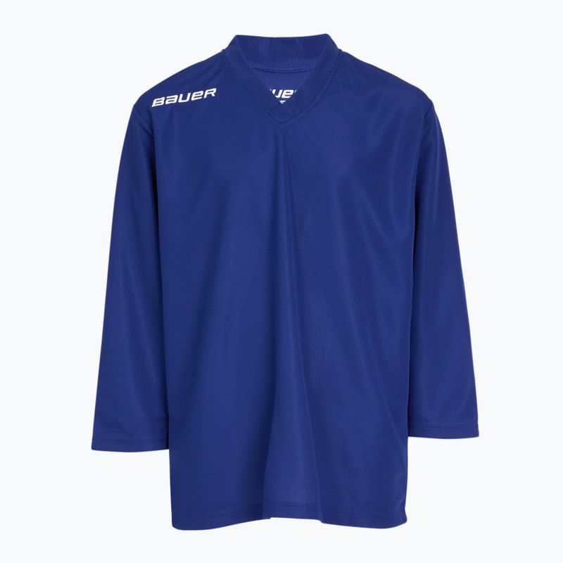 Vaikiški ledo ritulio marškinėliai ilgomis rankovėmis Bauer Flex Practice Jersey Jr white