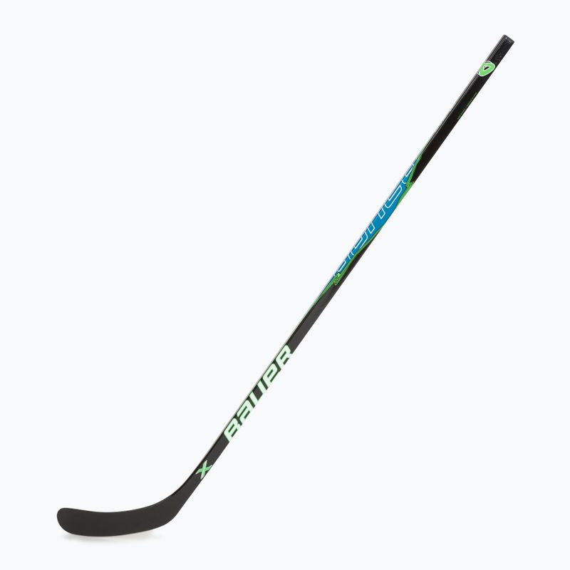 Vaikiška ledo ritulio lazda Bauer X Series Grip Jr F40 L black/blue/green