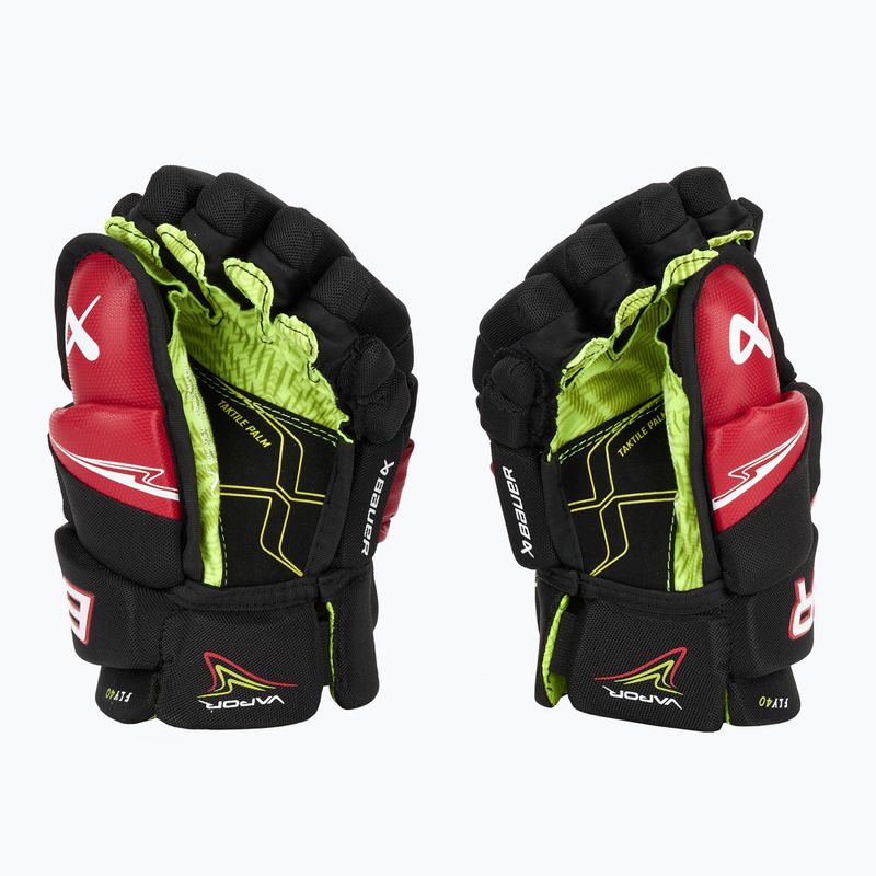 Vaikiškos ledo ritulio pirštinės Bauer Vapor Fly40 Jr black/red 3