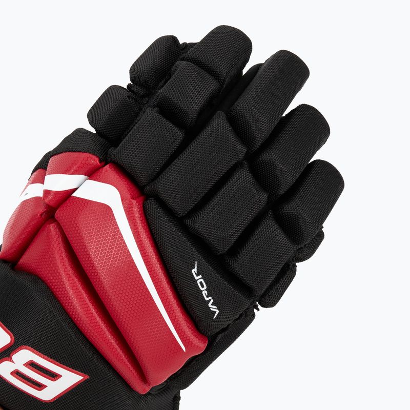 Vaikiškos ledo ritulio pirštinės Bauer Vapor Fly40 Jr black/red 5