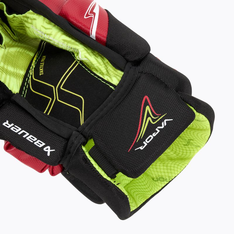 Vaikiškos ledo ritulio pirštinės Bauer Vapor Fly40 Jr black/red 6
