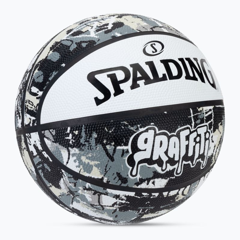 Krepšinio kamuolys Spalding Graffiti baltas dydis 7 2
