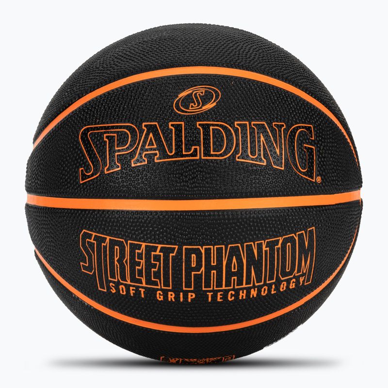 Krepšinio kamuolys Spalding Phantom juodas/oranžinis dydis 6