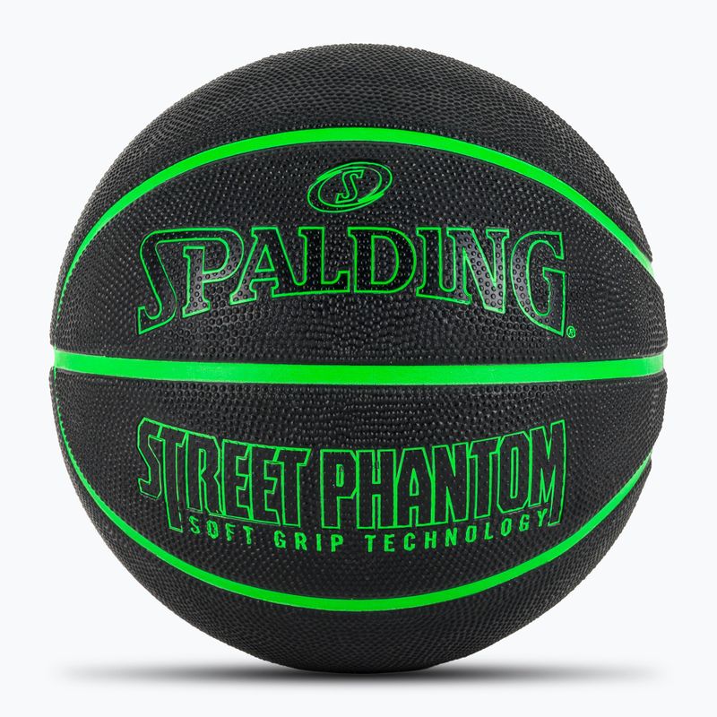 Krepšinio kamuolys Spalding Phantom juodas/žalias dydis 6