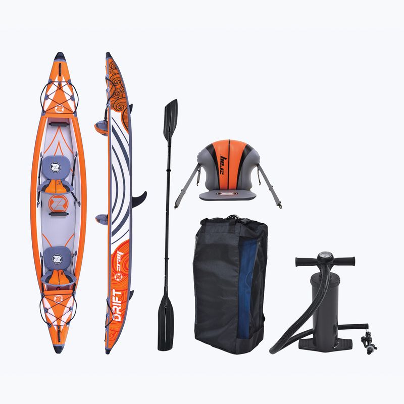 Pripučiama baidarė 2 asmenims ZRAY Drift 14'0" white/orange