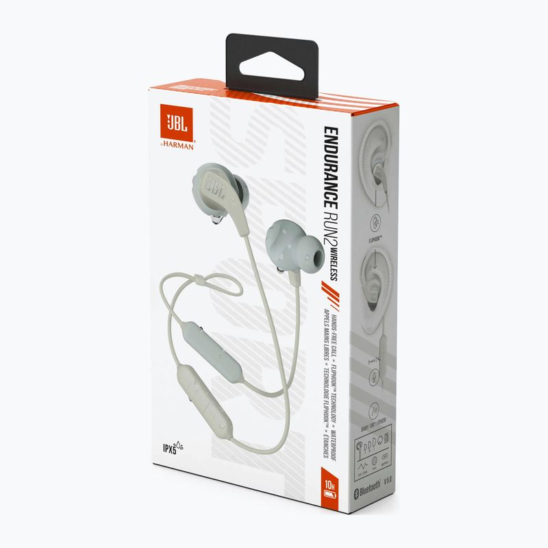 Belaidės ausinės JBL Endurance Run 2 BT baltos JBLENDURUN2BTWHT 5