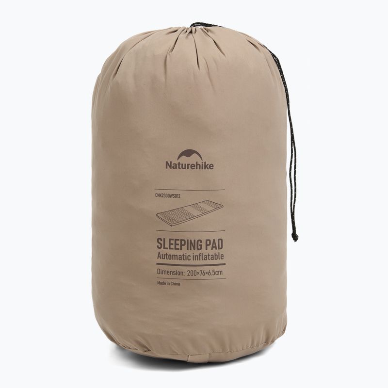 Pripučiamas kilimėlis Naturehike Featherbone Single Large Wide brown 8