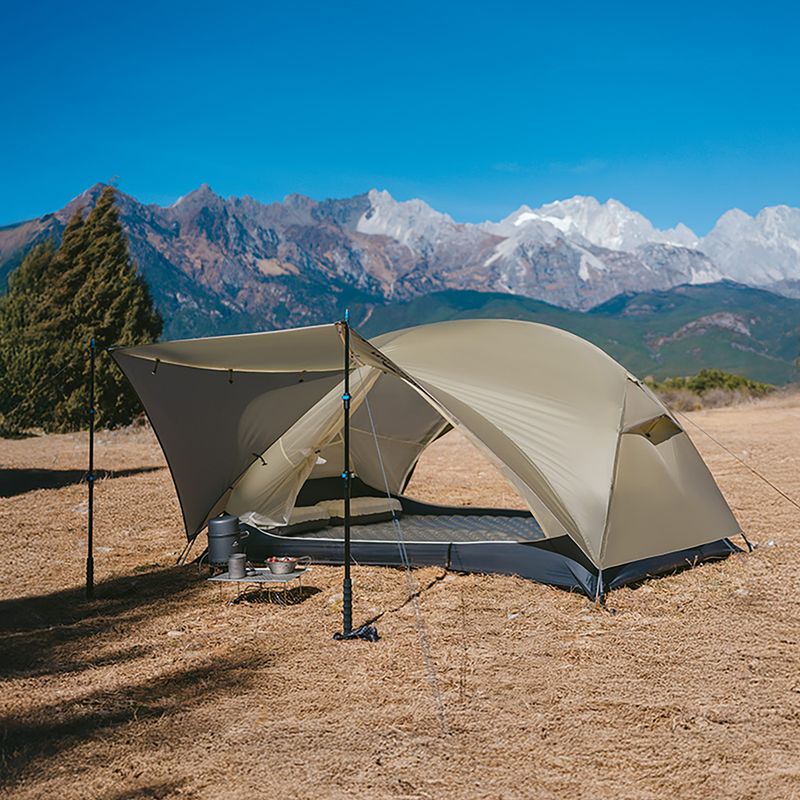 Žygio palapinė vienam asmeniui Naturehike Mongar UL1 15D moon rock sand 10