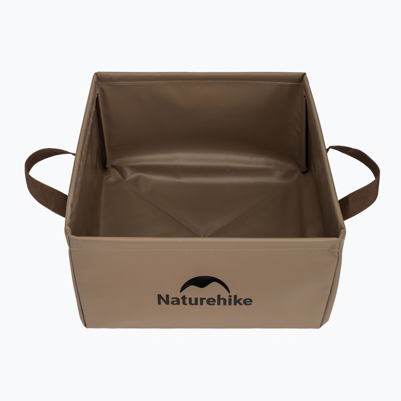 Turistinis kriauklė Naturehike Składany Square Bucket 13 light brown 2