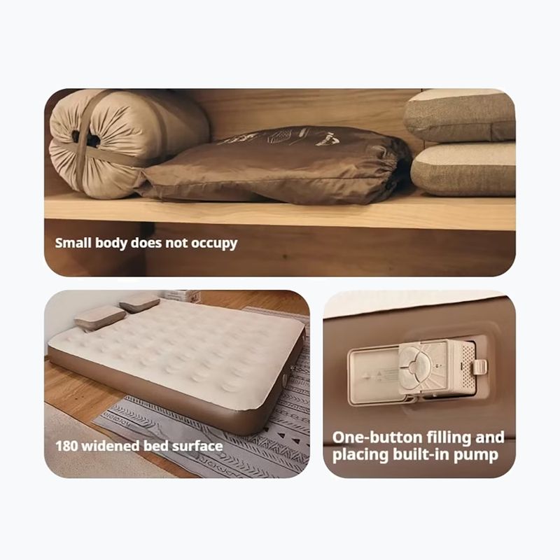 Pripučiamas čiužinys Naturehike Chenjing Single brown 4