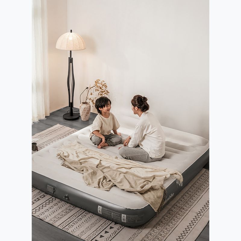 Pripučiamas čiužinys Naturehike Chenjing with Pillow Double grey 9