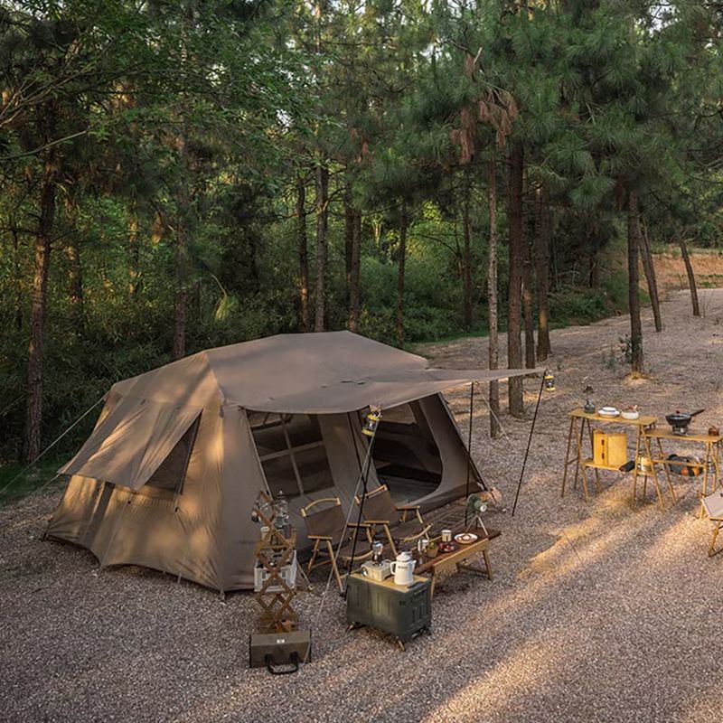 4 vietų stovyklavimo palapinė Naturehike Village 13 Ridge Ultimate Edition brown/ti black 5