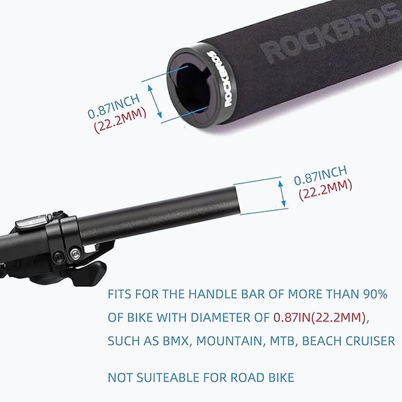 Vairo rankenėlės Rockbros BT1001 Handlebar Grips black 4
