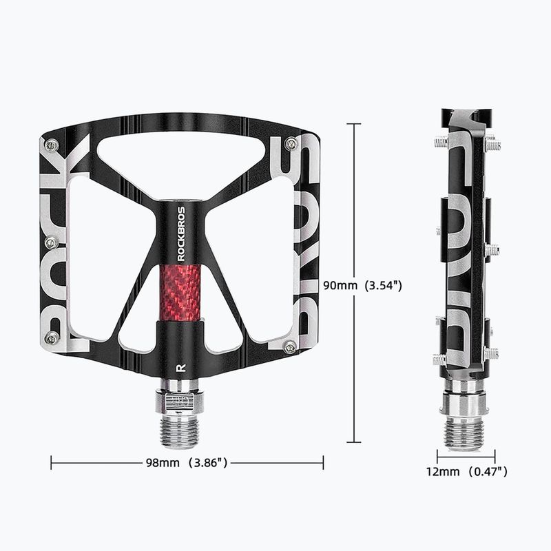 Pedalai dviračiams Rockbros 37213071001 black/white 3