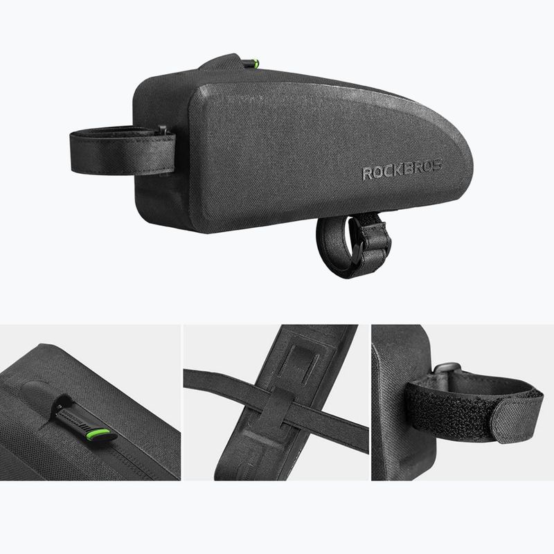 Dviračio rėmo krepšys Rockbros AS-019 Bike Tube Bag S black 2