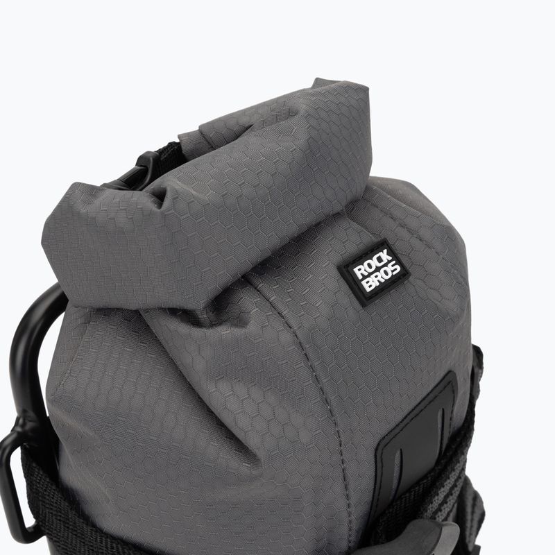 Dėklas ir bagažinė dviračio purkštukui Rockbros Front Fork Rack+Fork Bag grey/black 5
