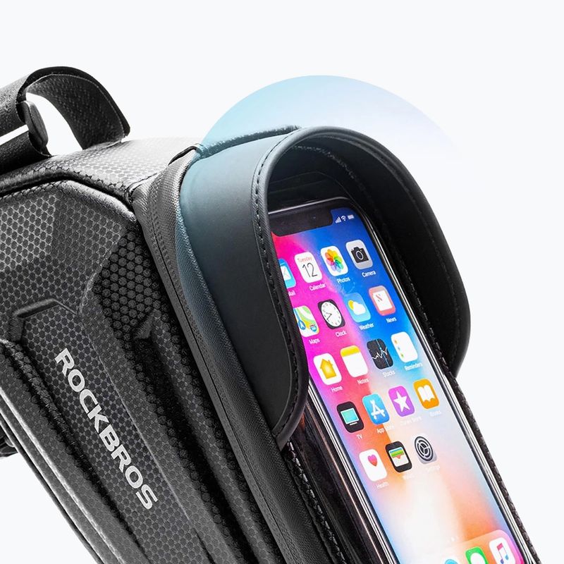 Dviračio rėmo krepšys Rockbros B68 Bike Tube Bag 1.7L black 3