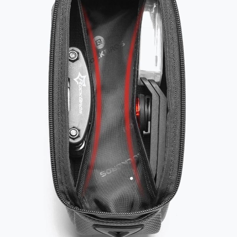 Dviračio rėmo krepšys Rockbros B68 Bike Tube Bag 1.7L black 4