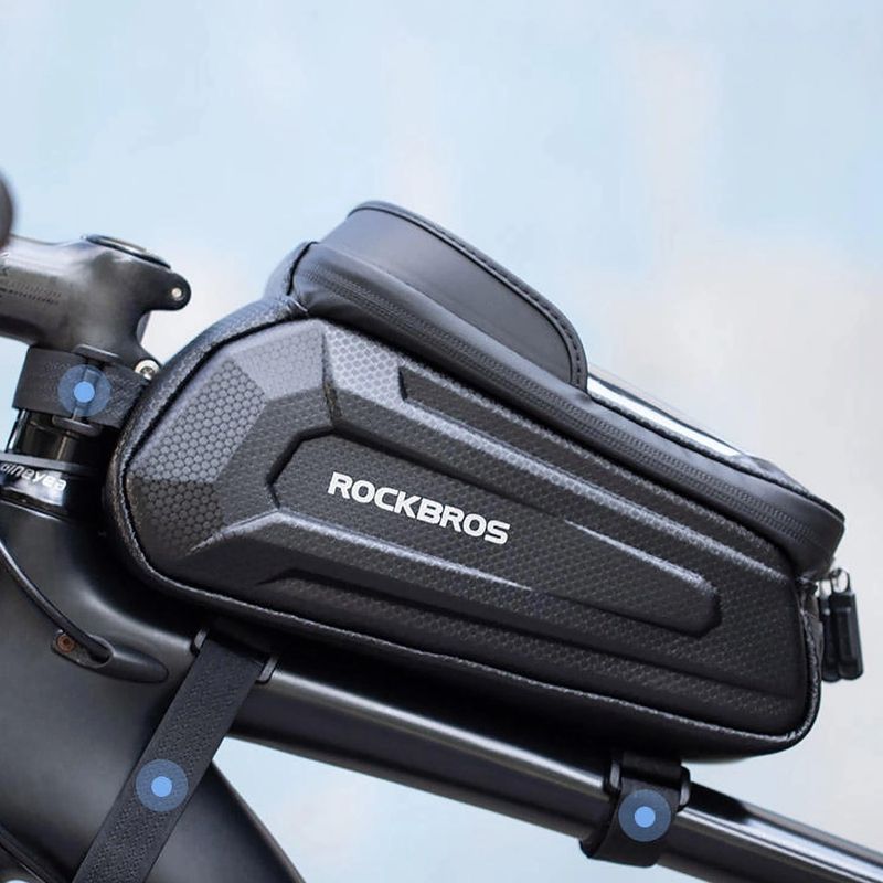 Dviračio rėmo krepšys Rockbros B68 Bike Tube Bag 1.7L black 6