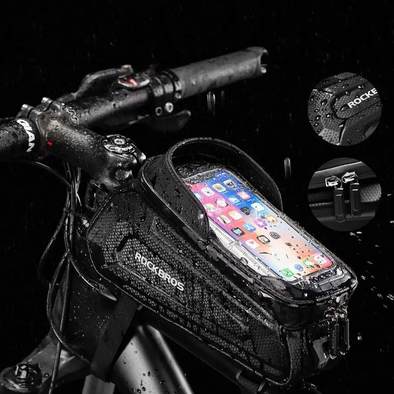 Dviračio rėmo krepšys Rockbros B68 Bike Tube Bag 1.7L black 9