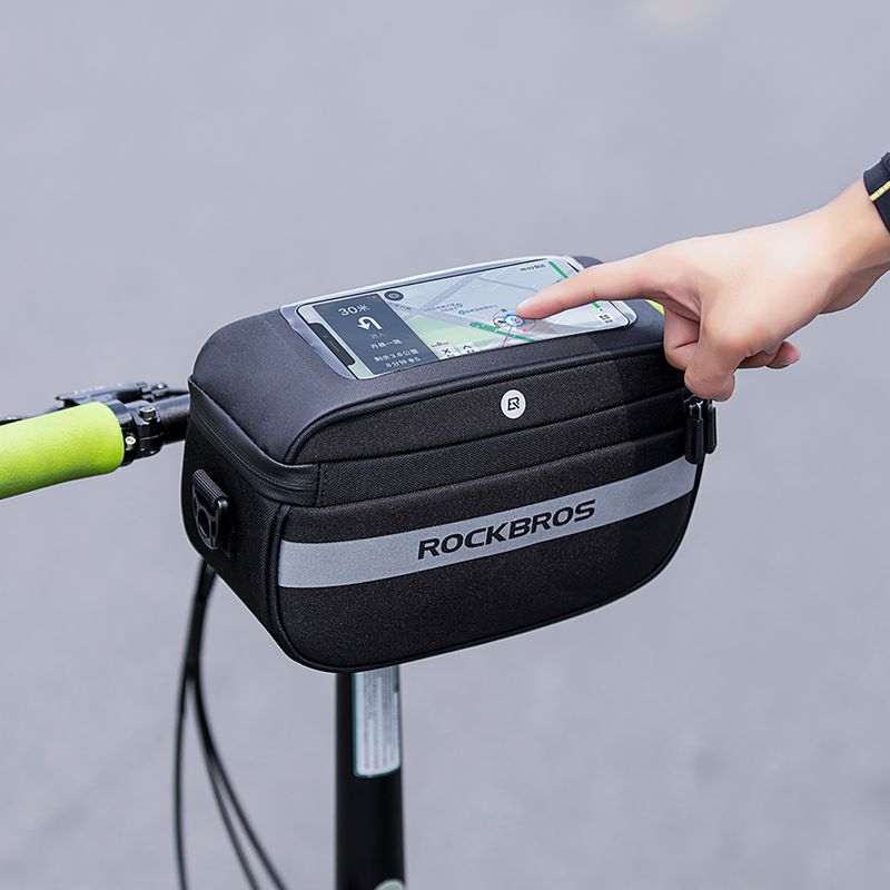 Dviračio rankenos krepšys Rockbros B27 Bike Front Bag black 8