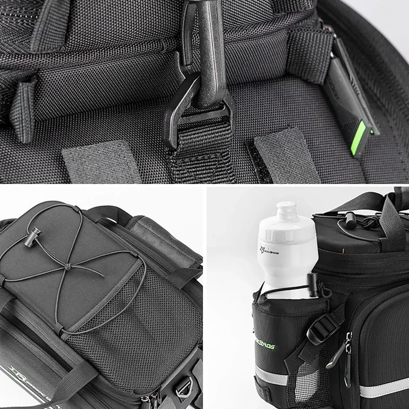 Dviračio bagažinės krepšys Rockbros A6-03BK Bicycle Pannier Bag black 3