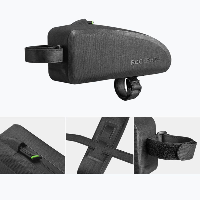 Dviračio rėmo krepšys Rockbros AS-019-1 Bike Tube Bag L black 2