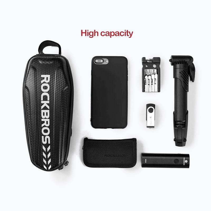Dviračio rėmo krepšys Rockbros B60 Bike Tube Bag M black 4