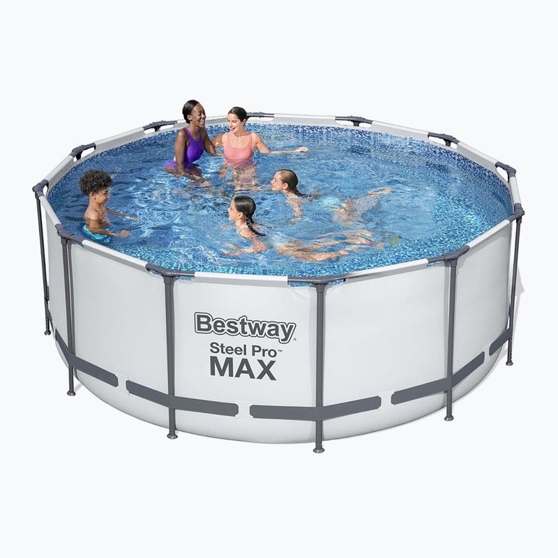 Karkasinis baseinas Bestway Steel Pro Max Pool Set 396 x 122 cm pilkas 2