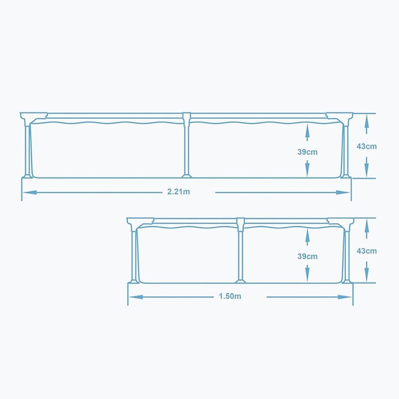 Karkasinis baseinas Bestway Steel Pro Pool 221 cm mėlynas 5