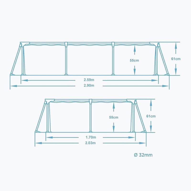 Karkasinis baseinas Bestway Steel Pro Pool 259 cm mėlynas 5
